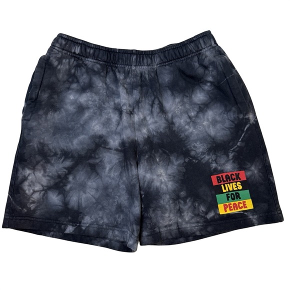 Other - Cross Colours‎ Black Lives for Peace Fleece Shorts Black Gray Men's Large